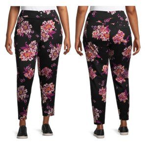 NWT Terra & Sky Women's Super Soft Floral Jeggings Size 5X (32W - 34W)